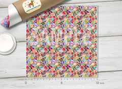 Flower Quilt Patterned Adhesive Vinyl 883