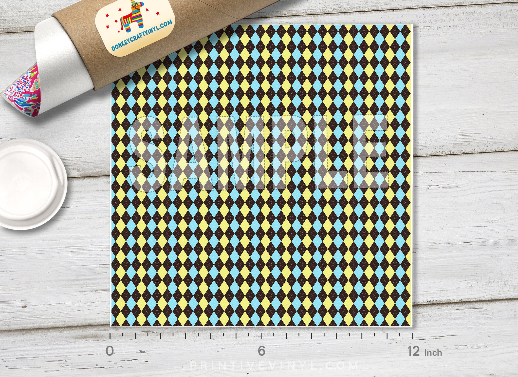 Checked Argyle Pattern Adhesive Vinyl 779