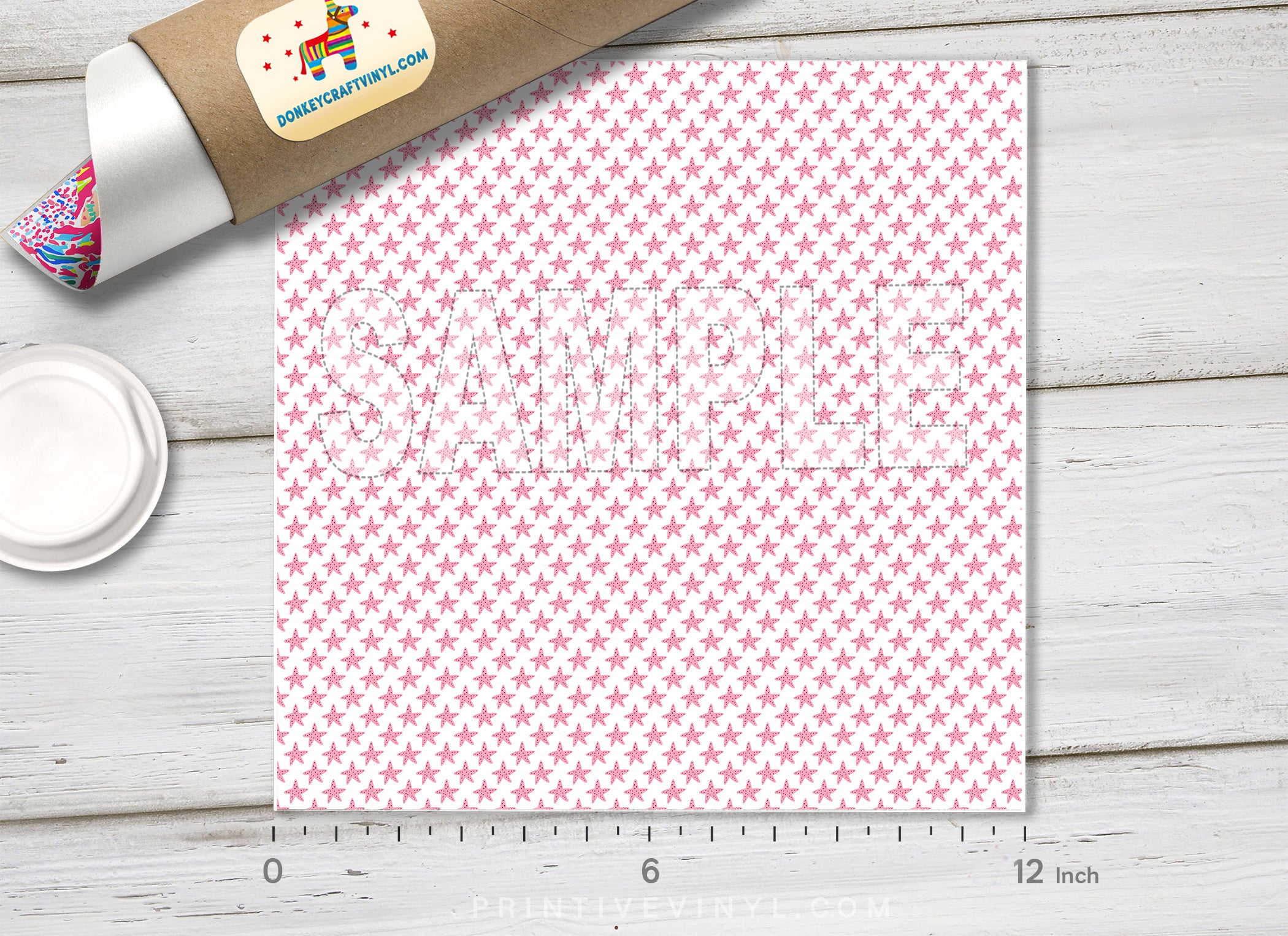 Cute Pink Starfish Pattern HTV 1554