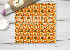 Fall Pumpkin Patch Pattern Adhesive Vinyl 1550