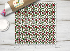 Christmas Plaid and Leopard Paw Pattern HTV 1563