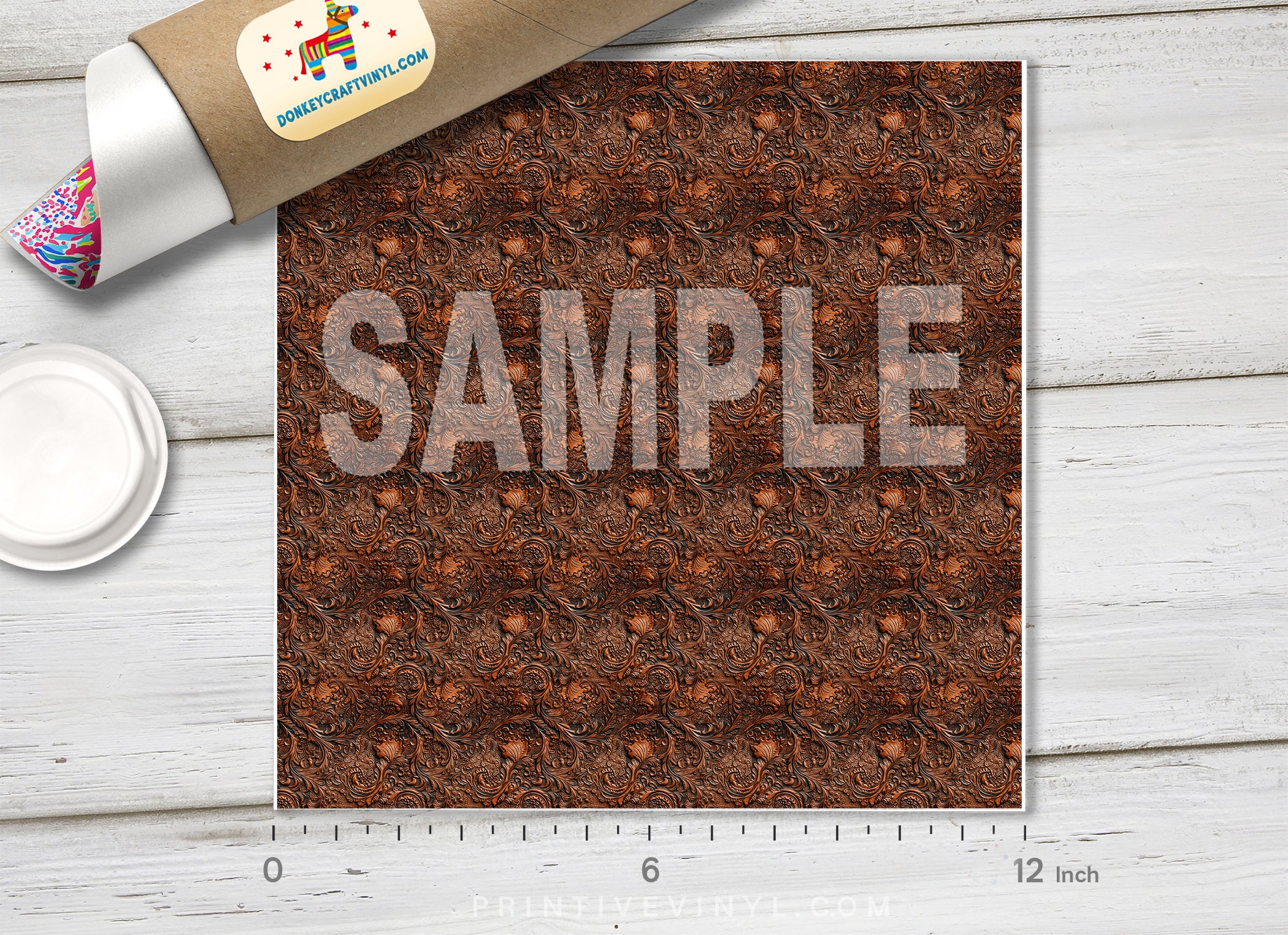Western Tooled Leather Adhesive Vinyl 1608