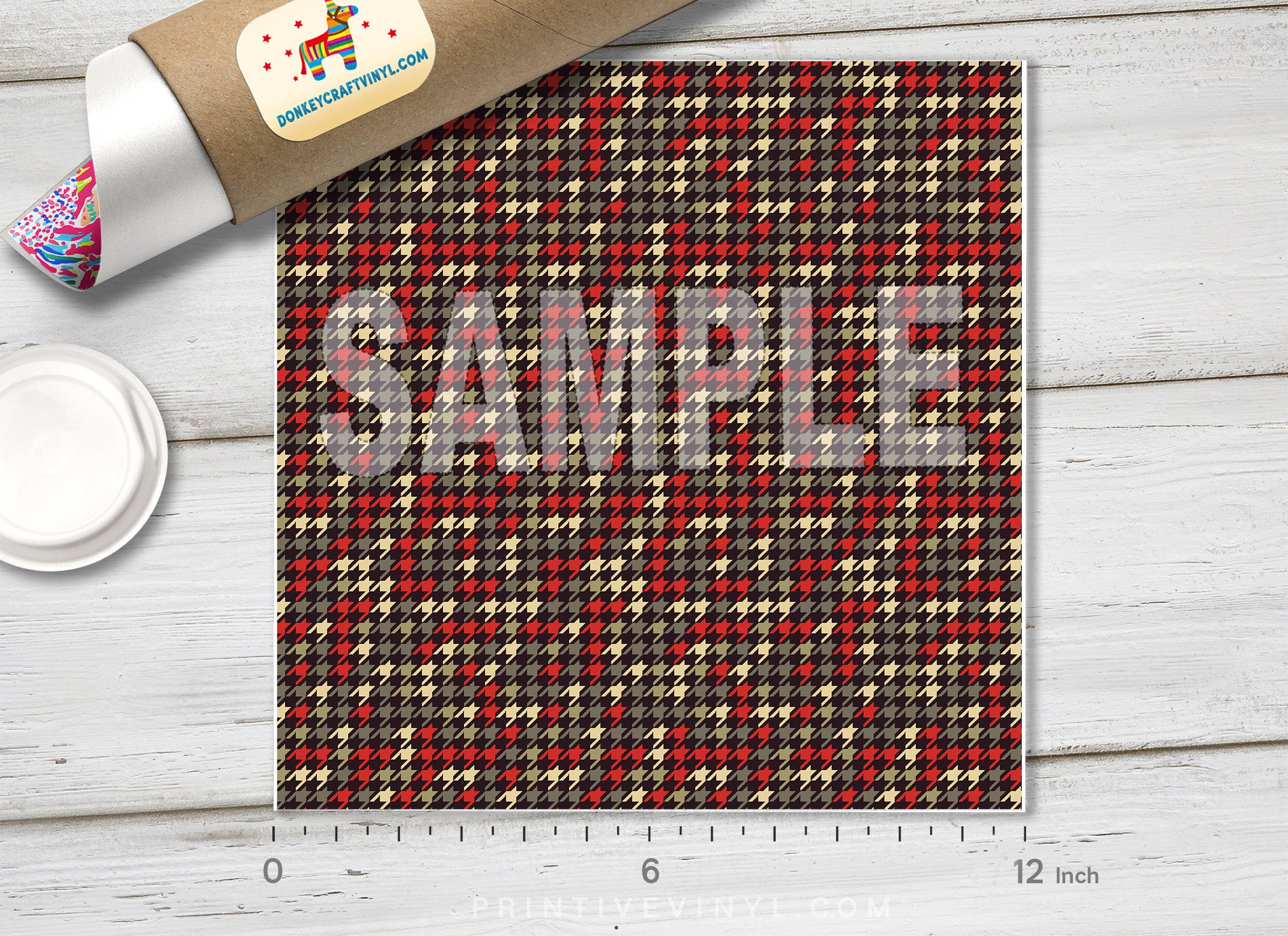 Houndstooth Patterned Adhesive Vinyl 714