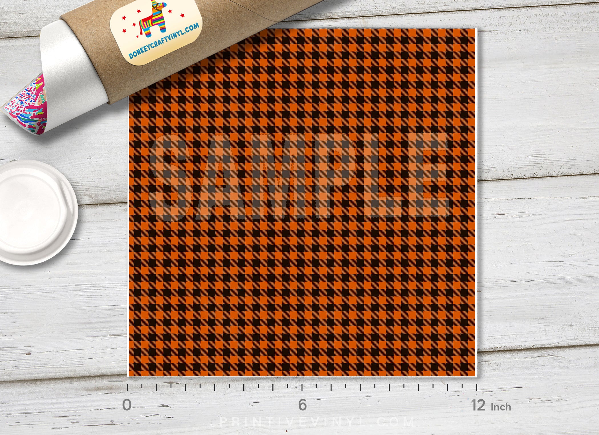 Halloween Plaid Pattern Adhesive Vinyl 810