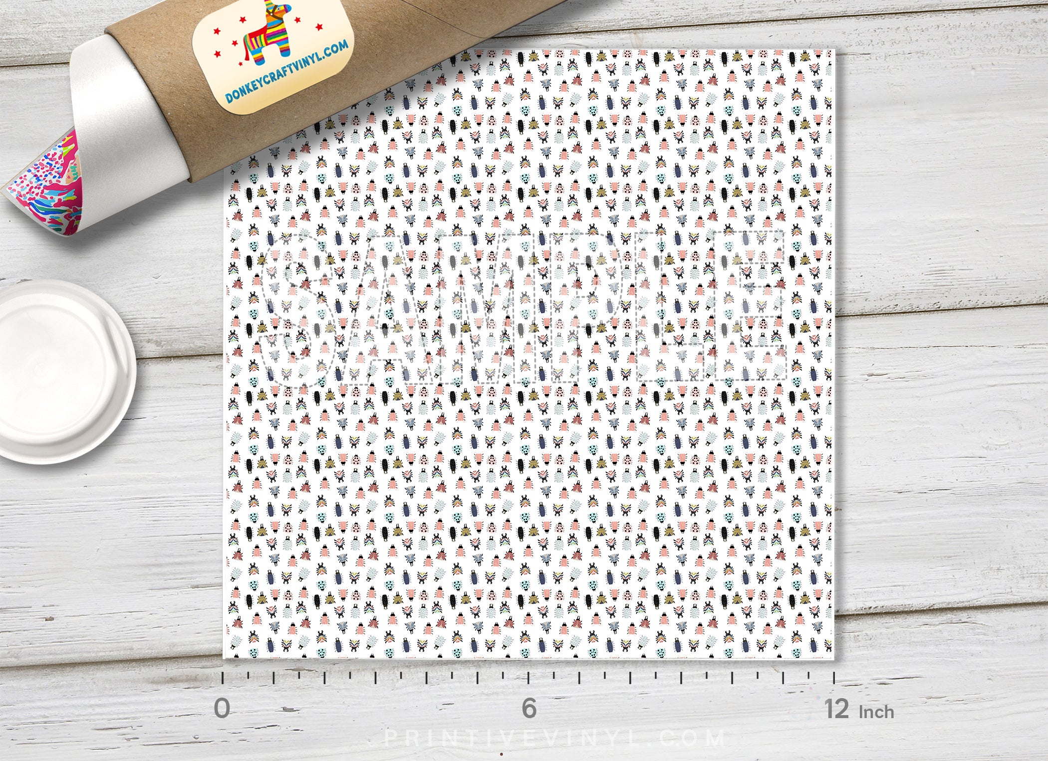 Colorful Bugs and Beetles Adhesive Vinyl 1437 - Donkey Craft Vinyl