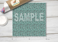 Teal Leopard Adhesive Vinyl 1048