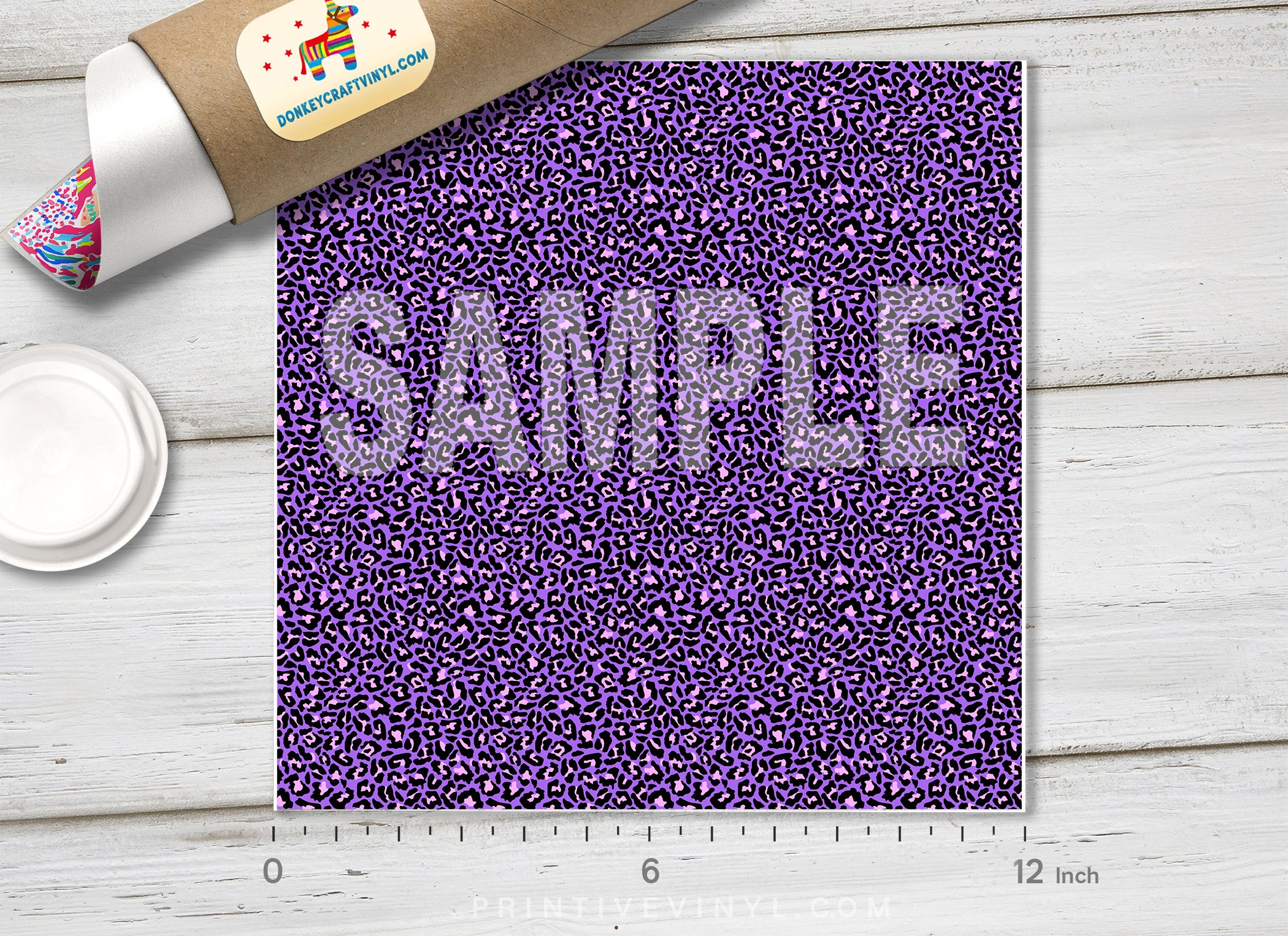 Purple Leopard Adhesive Vinyl 1051