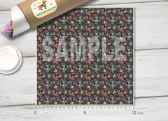 Floral Adhesive Vinyl 1362 - Donkey Craft Vinyl