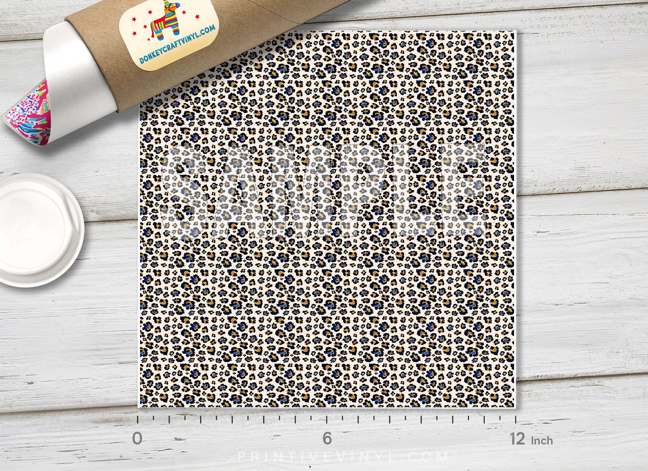 Leopard Print Adhesive Vinyl 1351 - Donkey Craft Vinyl