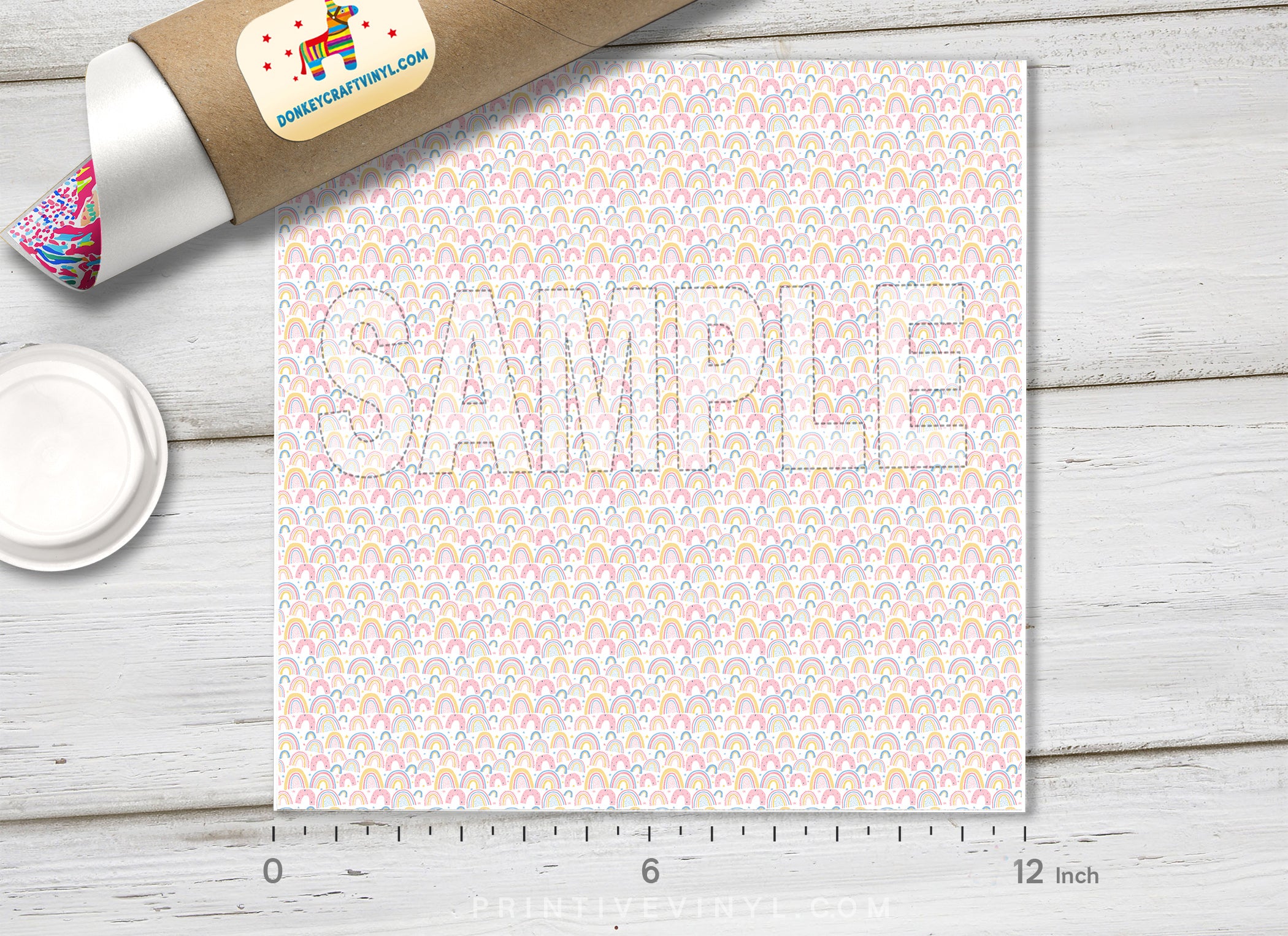 Pastel Rainbow Adhesive Vinyl 1259