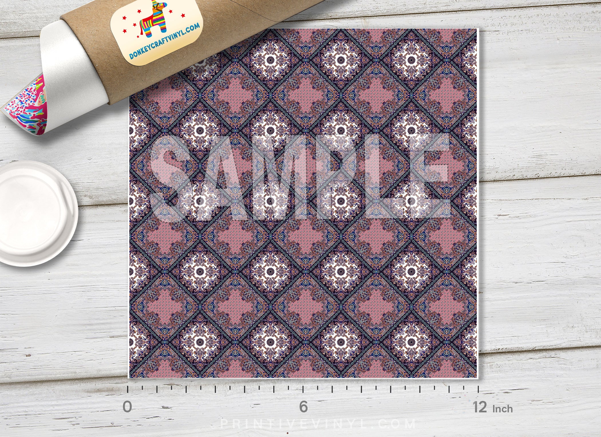Vintage Bohemian Paisley Pattern HTV 1525