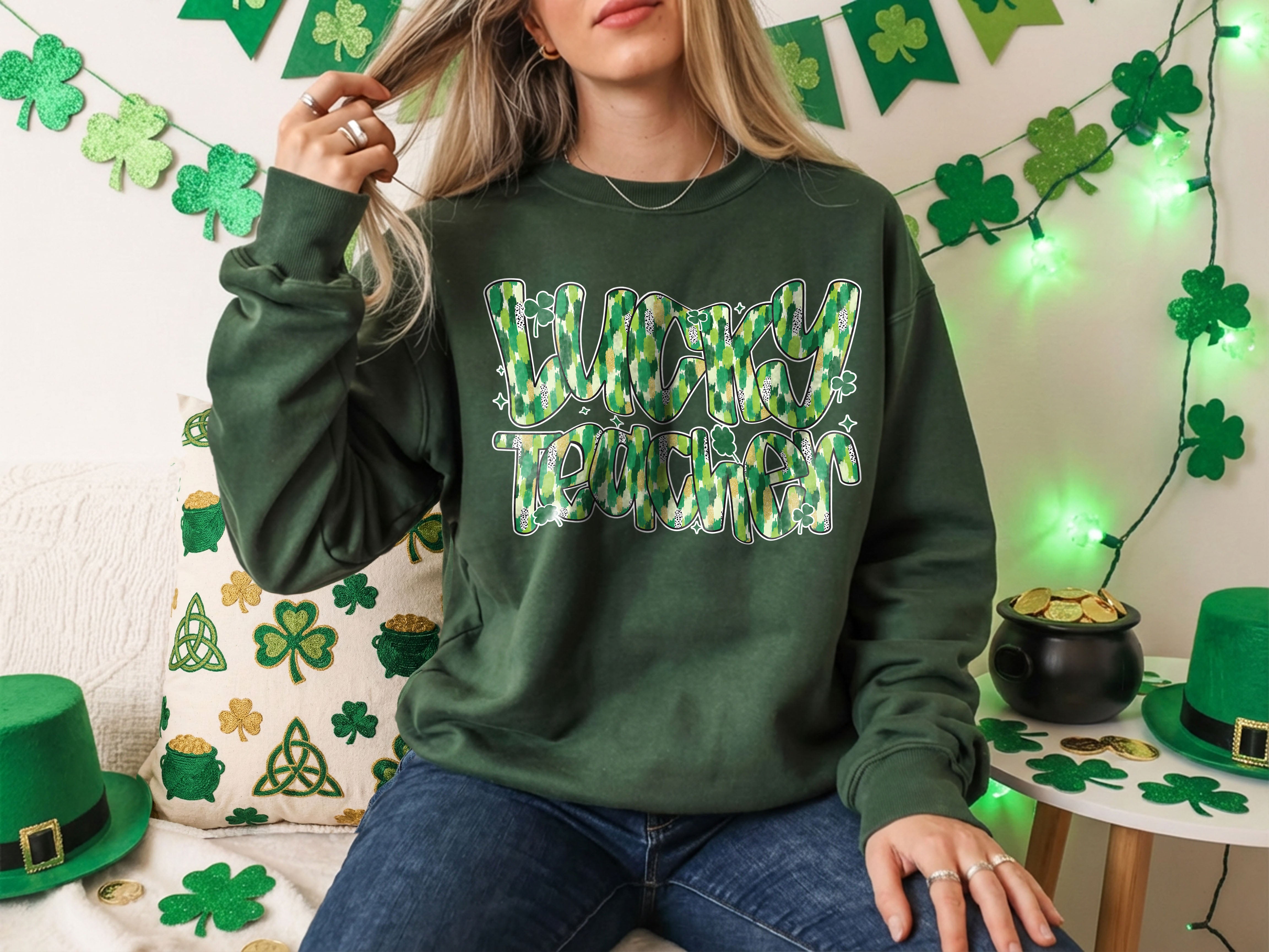 Lucky Teacher St. Patrick's DTF Transfer, Ready to Press DTF645