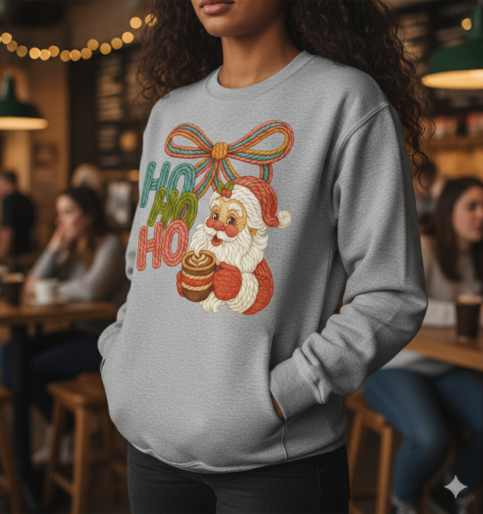 Ho Ho Ho Santa DTF Transfer, Ready to Press DTF607