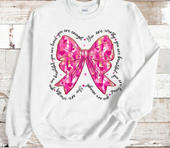 Pink Coquette Heart Bow Valentine's Day DTF Transfer, Ready to Press DTF504