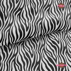 Black and White Zebra Printed Faux Leather 034