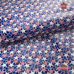 USA Stars Printed Faux Leather 027