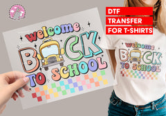 Back To School Heart Transfer for T-shirts, Mom Gift, Hoodies, Heat Transfer, Ready for Press Heat Press Transfers DTF119