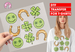 Retro Patricks Transfer for T-shirts, Heat Transfer, Ready for Press Heat Press Transfers DTF70