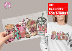 Coffee DTF Transfer for T-shirts, Heat Transfer, Ready for Press Heat Press Transfers DTF73