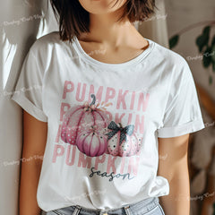Pink Coquette Pumpkin Season DTF Transfer - Ready to Press DTF446