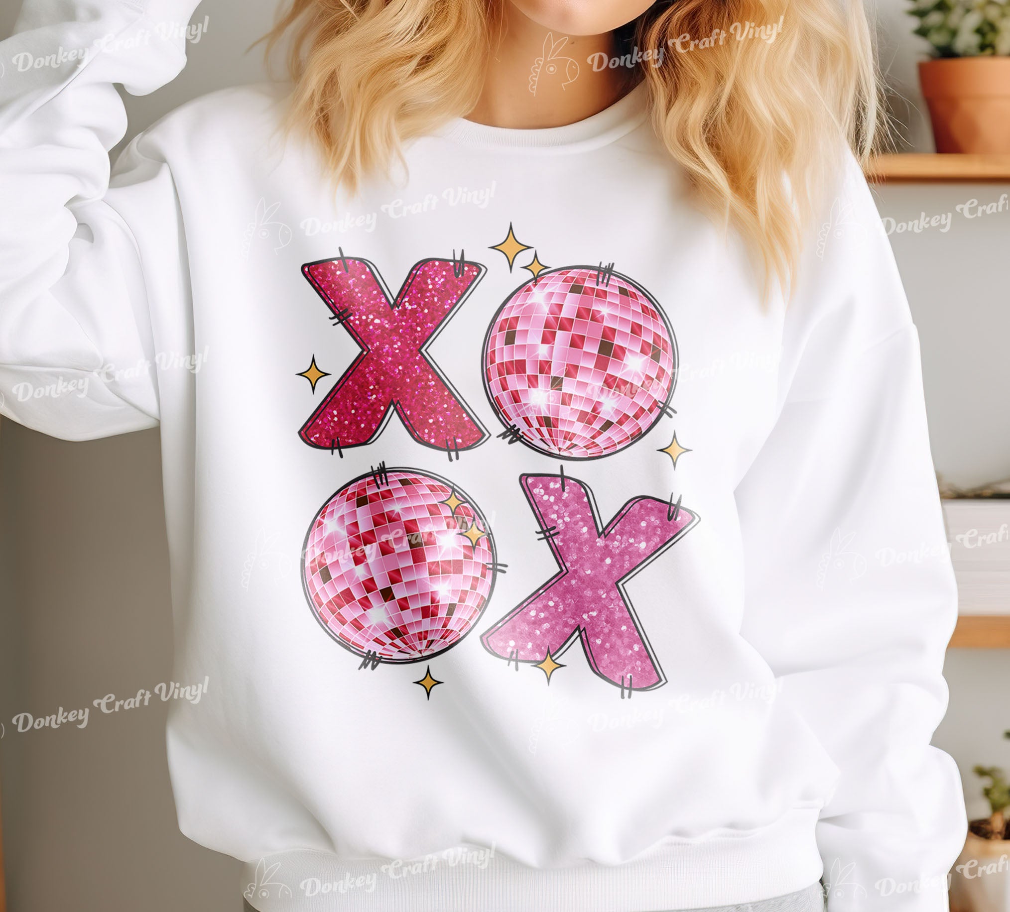 XOXO Faux Sequin DTF Transfer, Ready for Press Heat Press Transfers DTF275