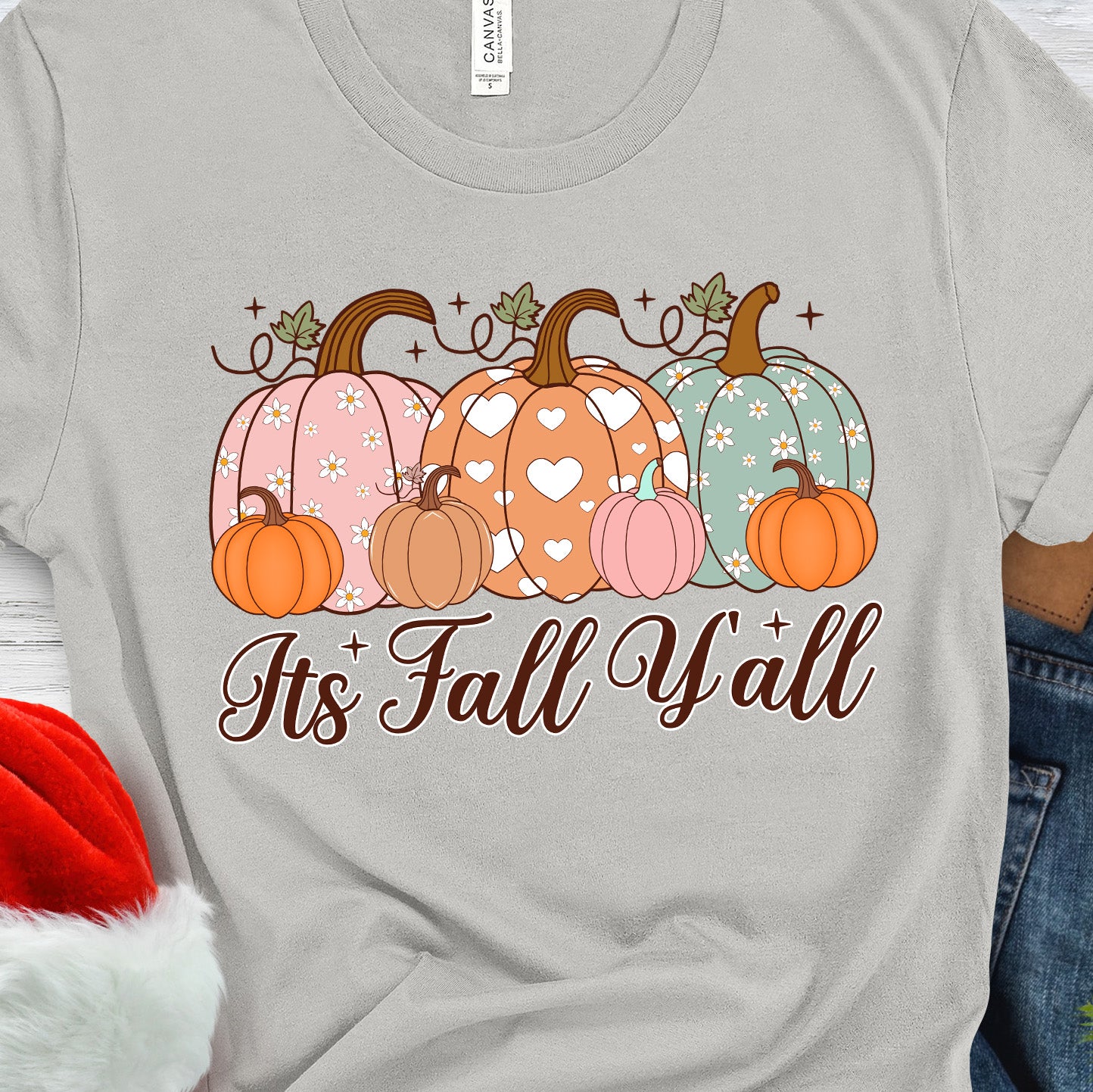 Its Fall Y'all Pastel Pumpkins DTF Transfer, Ready to Press DTF466
