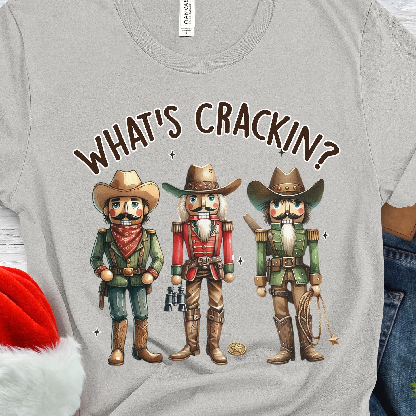 Western Cowboy Nutcracker Christmas DTF Transfer, Ready to Press DTF469
