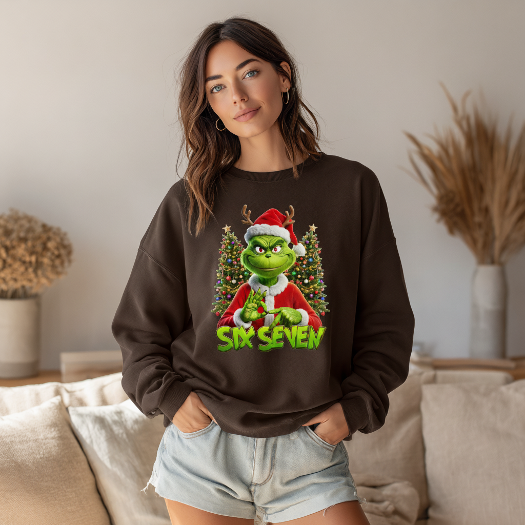Six Seven Grinch DTF Transfer, Ready to Press DTF615