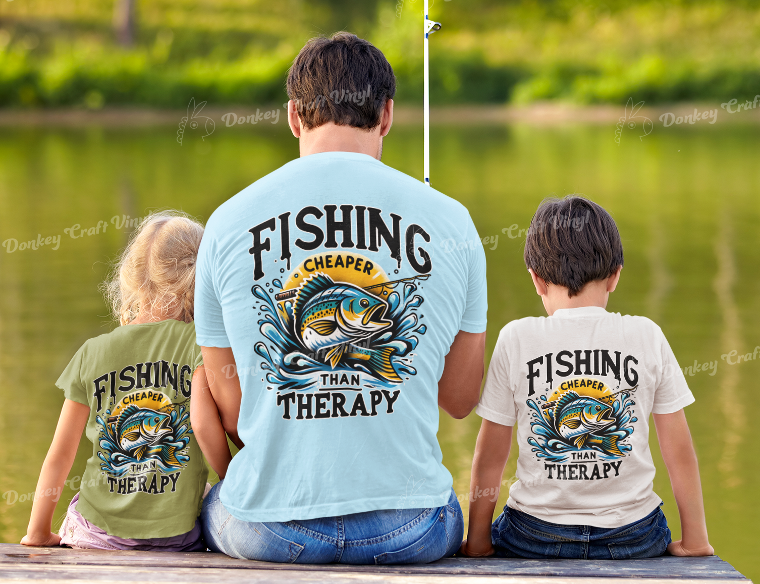 Fishing Cheaper than Therapy  DTF Transfer, Ready for Press Heat Press Transfers DTF321