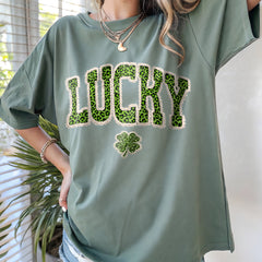 Lucky Green Leopard Print DTF Transfer, Ready to Press DTF676