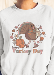 Happy Turkey Thanksgiving DTF Transfer for T-shirts, Hoodies, Heat Transfer, Ready for Press Heat Press Transfers DTF187