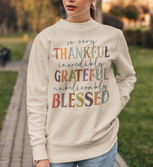 Thankful Grateful Blessed DTF Transfer, Ready to Press DTF459