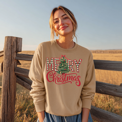 Merry Christmas Plaid Tree DTF Transfer, Ready to Press DTF616