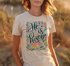 He is Risen Floral Luke Bible Verse Easter DTF Transfer, Ready to Press DTF527