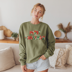 Merry Christmas Knit Letters DTF Transfer, Ready to Press DTF614