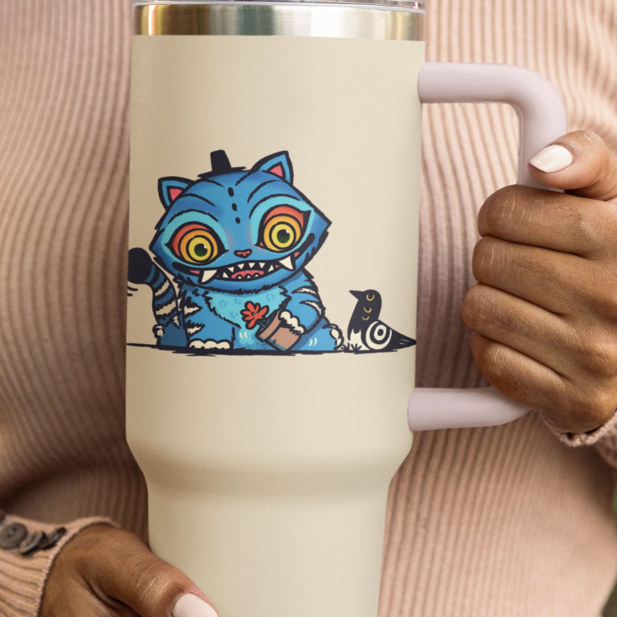 Kpop Demon hunters Derpy UV DTF Wrap for 16oz Libbey Glass | Cute Pumpkin UV144