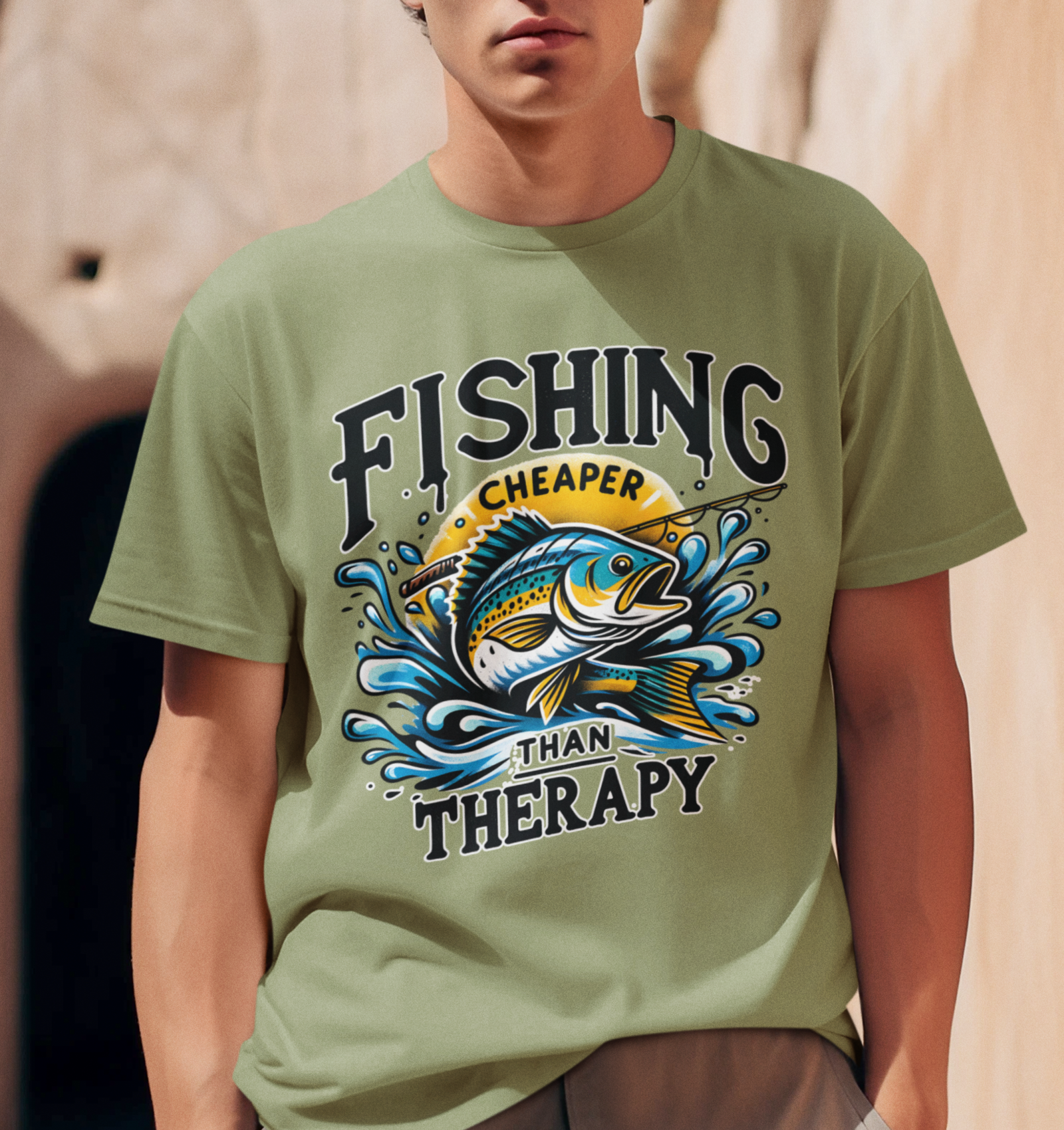 Fishing Cheaper than Therapy  DTF Transfer, Ready for Press Heat Press Transfers DTF321