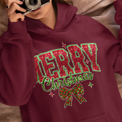 Merry Christmas Bow DTF Transfer, Ready to Press DTF493