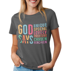 God Says You Are Christian DTF Transfer - Retro Bible Verse Ready to Press DTF451