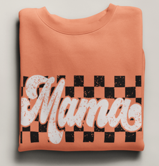 Checkered Retro Mama DTF Transfer, Ready for Press Heat Press Transfers DTF331