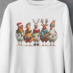 Christmas Chickens String Lights DTF Transfer, Ready to Press DTF483 - Donkey Craft Vinyl
