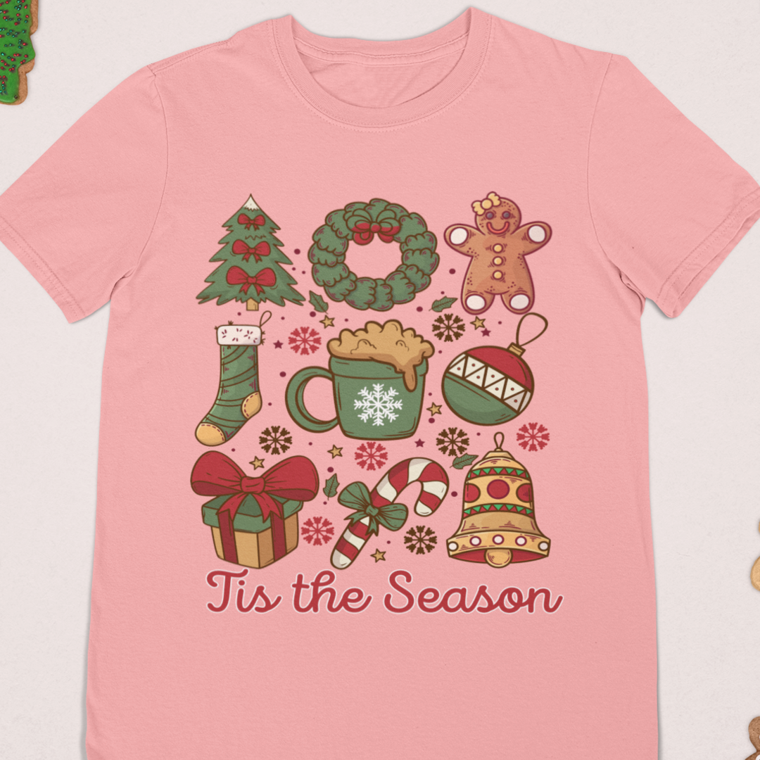 Tis the Season Retro Christmas DTF Transfer, Ready to Press DTF482