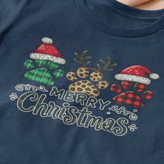 Merry Christmas Plaid Leopard Paw DTF Transfer, Ready to Press DTF484