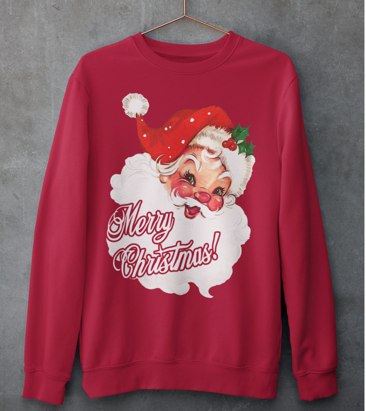 Vintage Santa Merry Christmas DTF Transfer, Ready to Press DTF481