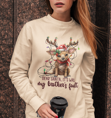 Funny Reindeer Christmas DTF Transfer for T-shirts, Hoodies, Heat Transfer, Ready for Press Heat Press Transfers DTF197