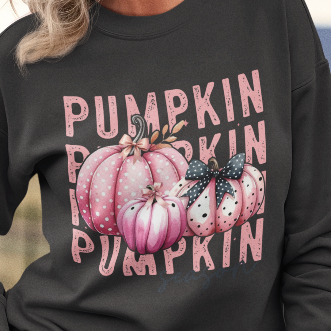 Pink Coquette Pumpkin Season DTF Transfer - Ready to Press DTF446