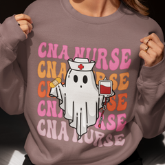 Cute Ghost CNA Nurse Retro Halloween DTF Transfer - Ready to Press DTF450