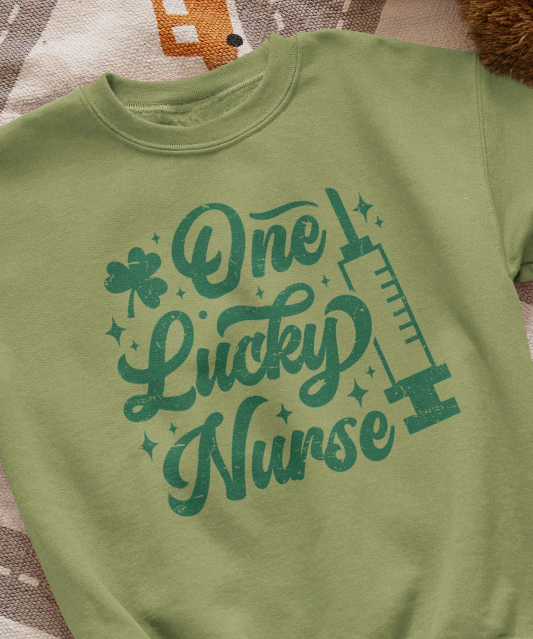 One Lucky Nurse St Patrick's Day Syringe DTF Transfer, Ready to Press DTF528