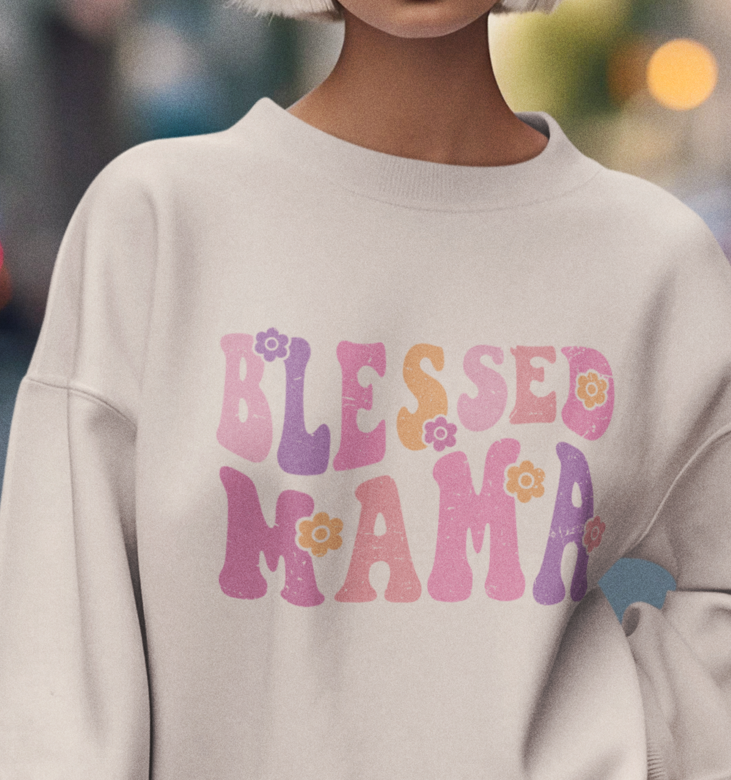 Blessed Mama Mother Day DTF Transfer, Ready for Press Heat Press Transfers DTF328