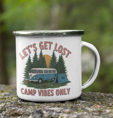 Let’s Get Lost Camp Vibes UV DTF Wrap for 16oz Libbey Glass UV137